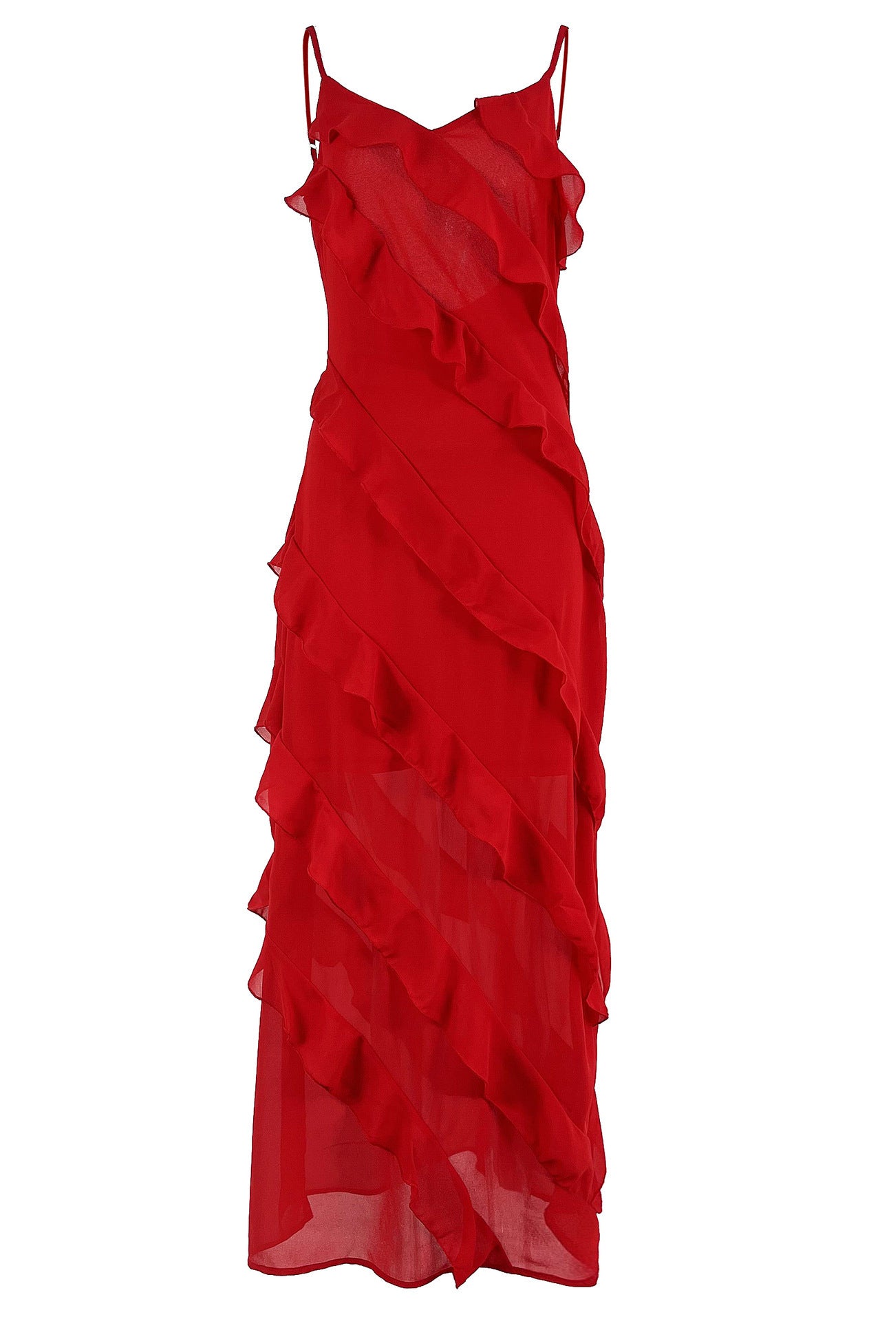 Long chiffon evening dress