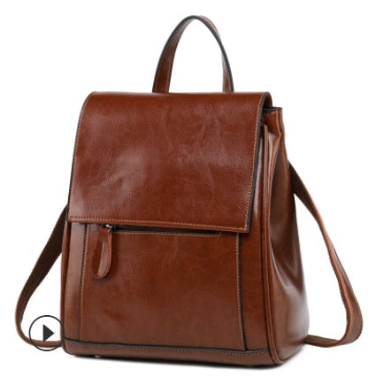 Reveloire® leather backpack with waxed look