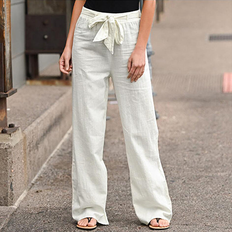 Reveloire® Wide Leg Cotton and Linen Pants