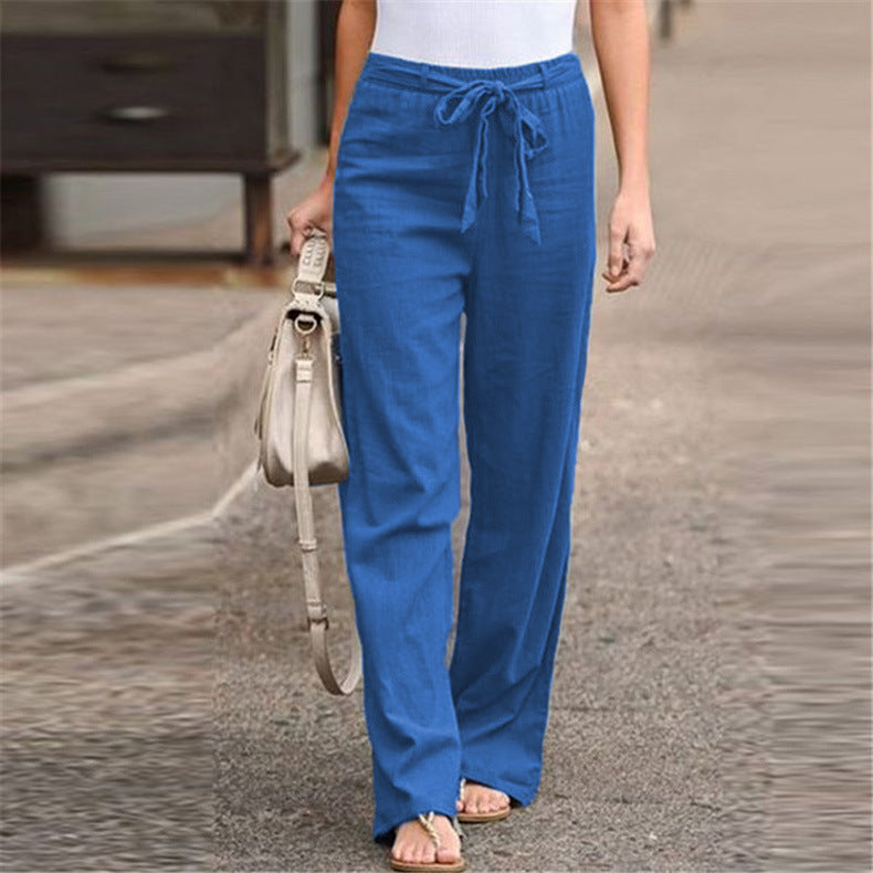 Reveloire® Wide Leg Cotton and Linen Pants