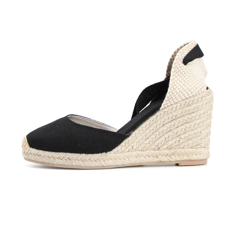 Reveloire® Hemp Rope Straw Sandals with Baotou Linen