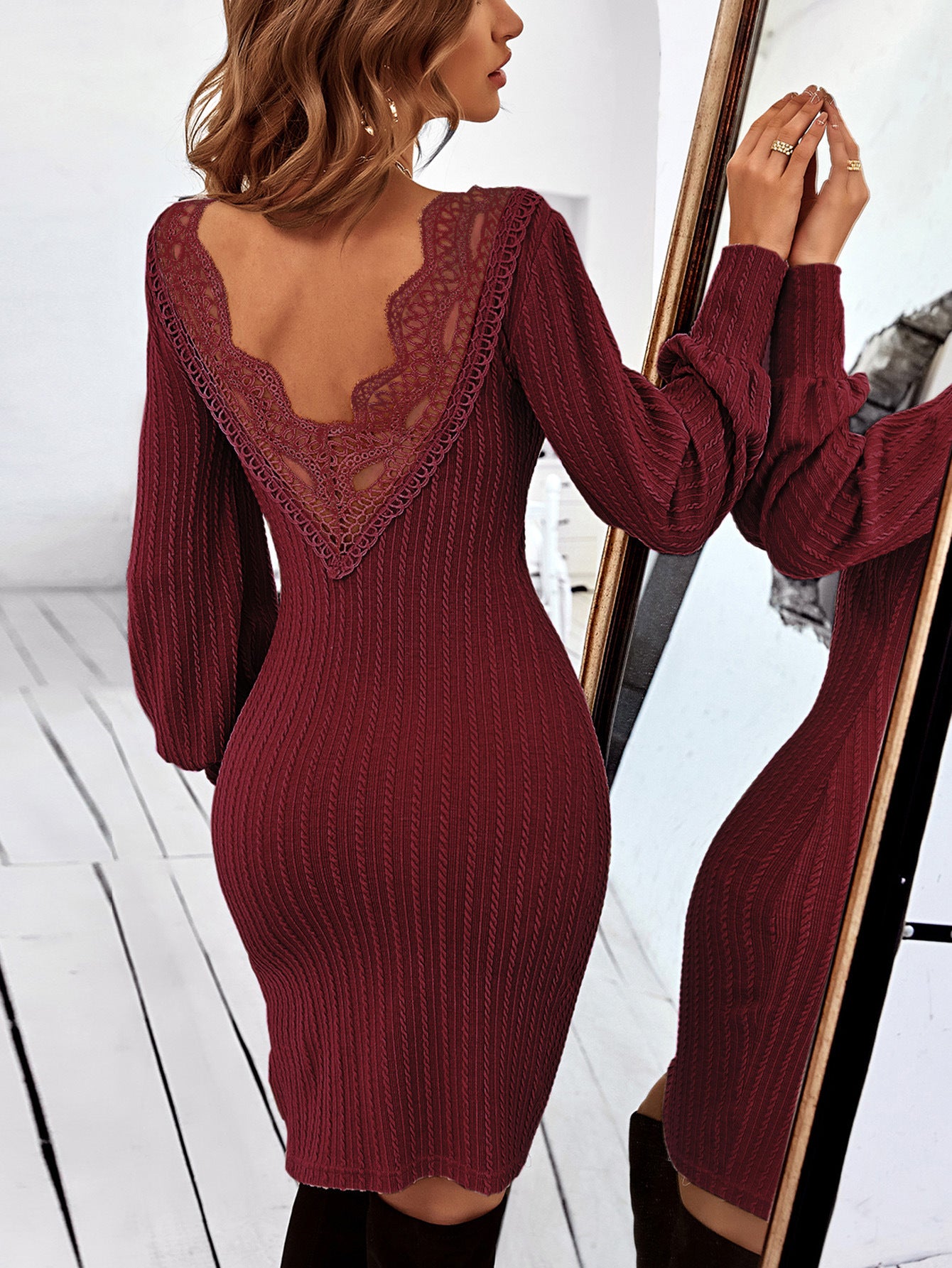 Reveloire® Fitted Knitted Dress 