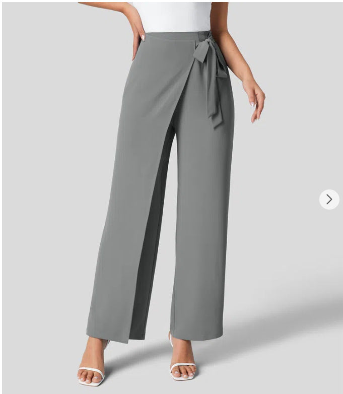 Reveloire® High waist pants with invisible side zipper