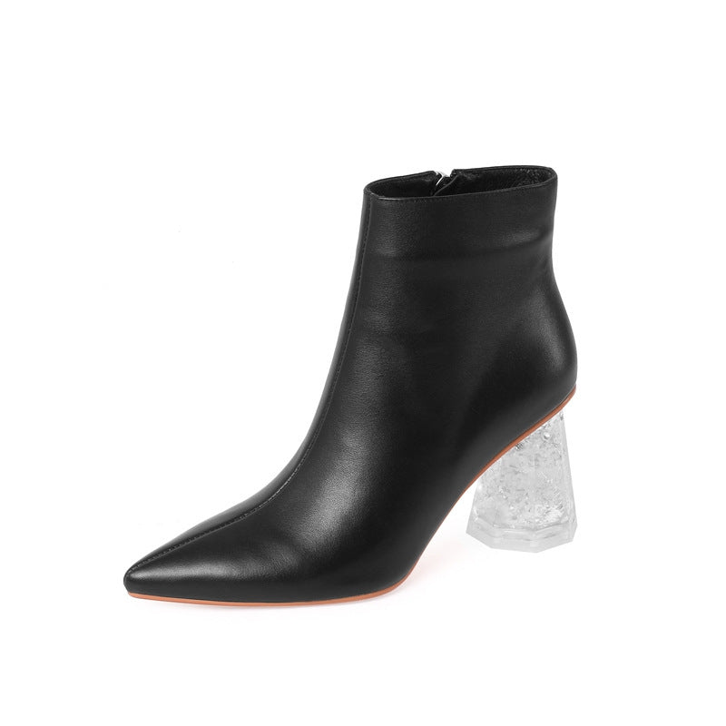 Reveloire® Retro Crystal Chunky Heel Ankle Boots