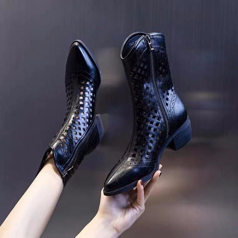 Reveloire® martin short ankle boots with breathability and mesh detail.