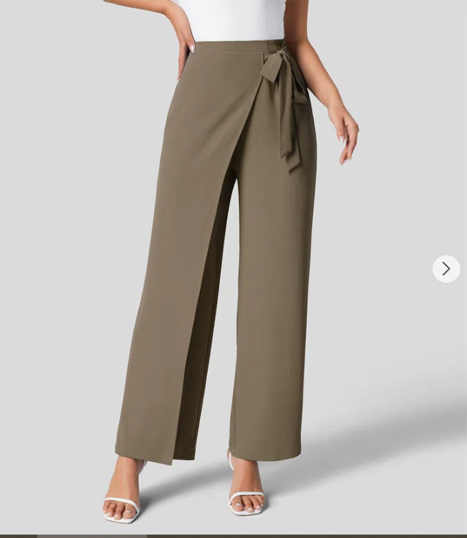 Reveloire® High waist pants with invisible side zipper