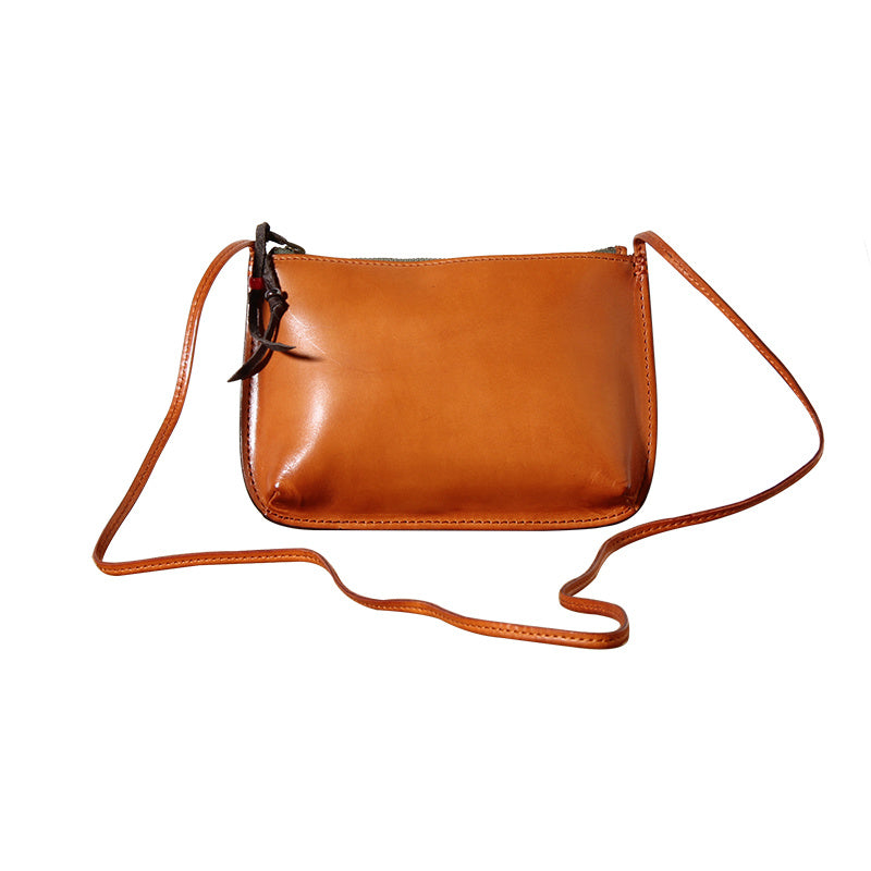 Vintage Cowhide Leather Miniature Shoulder Bag