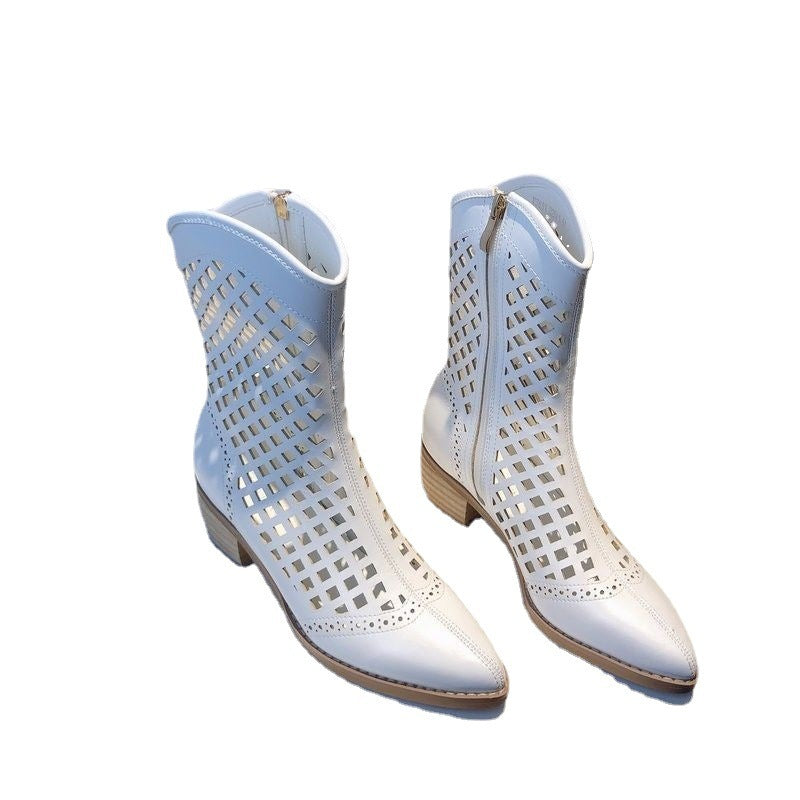 Reveloire® martin short ankle boots with breathability and mesh detail.