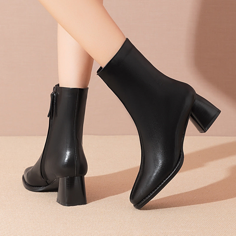 Reveloire® Vintage Square Heel Ankle Boots