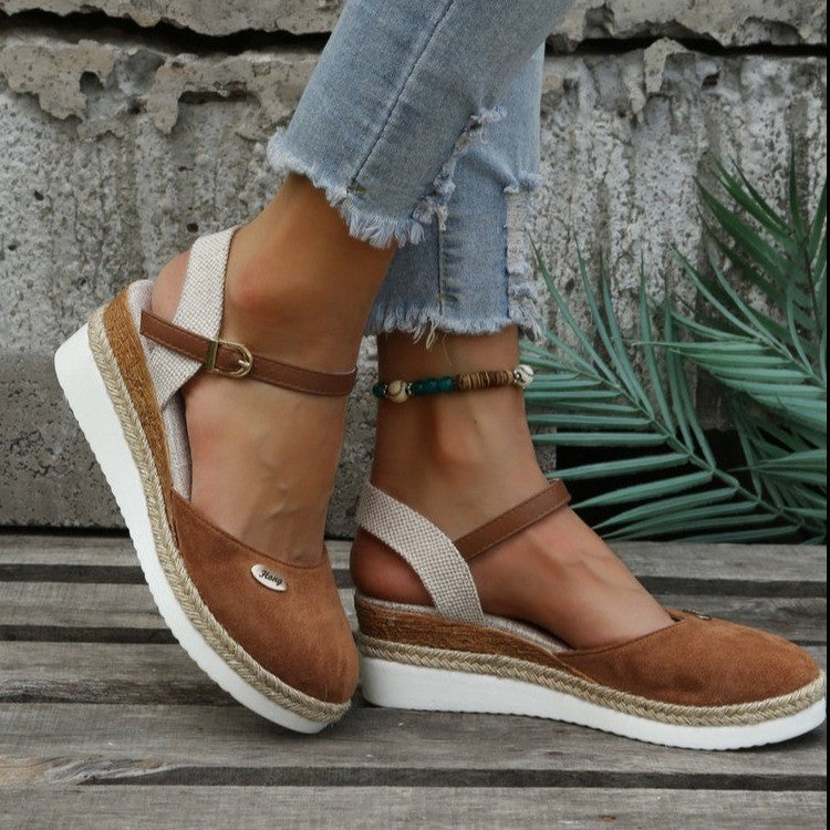 Reveloire® Lightweight Hemp Rope Wedge Sandals