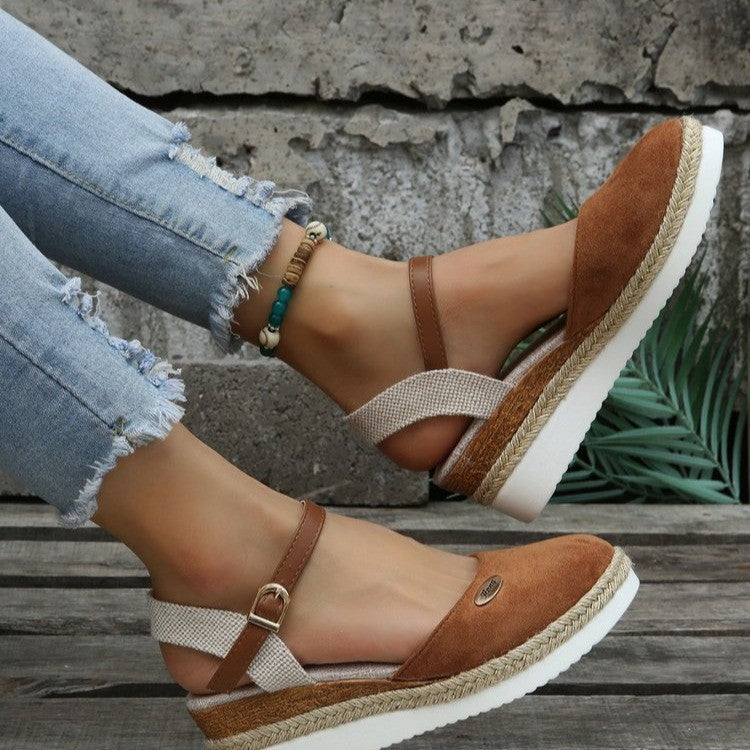 Reveloire® Lightweight Hemp Rope Wedge Sandals