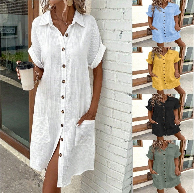 Reveloire® Short Sleeve Summer Shirt Dress