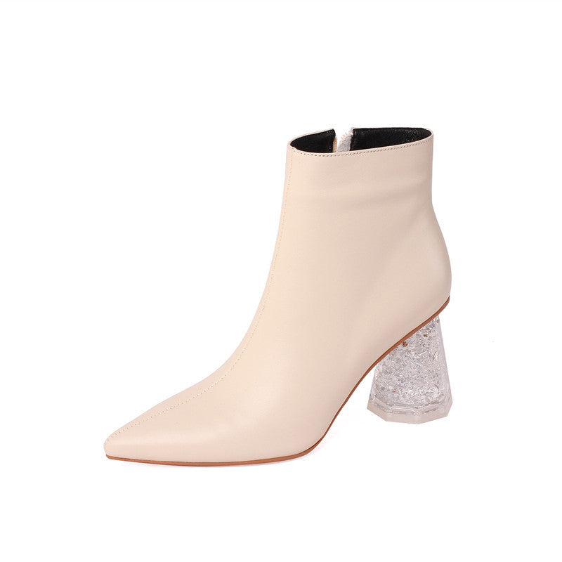 Reveloire® Retro Crystal Chunky Heel Ankle Boots