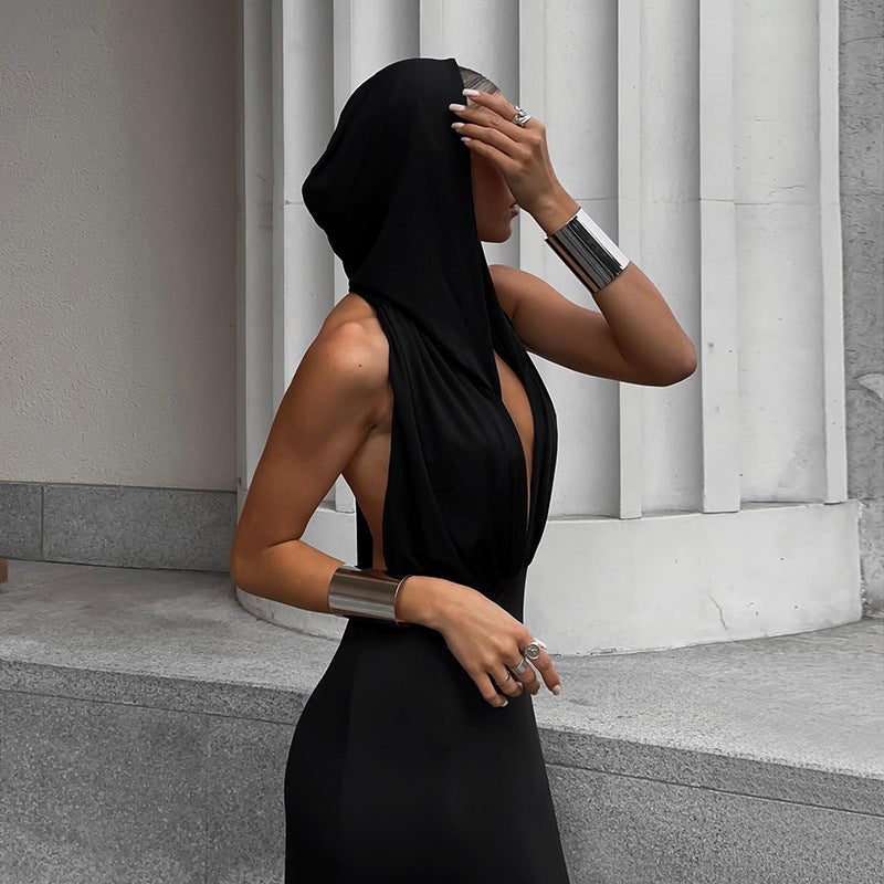 Reveloire® Hooded Backless Dress