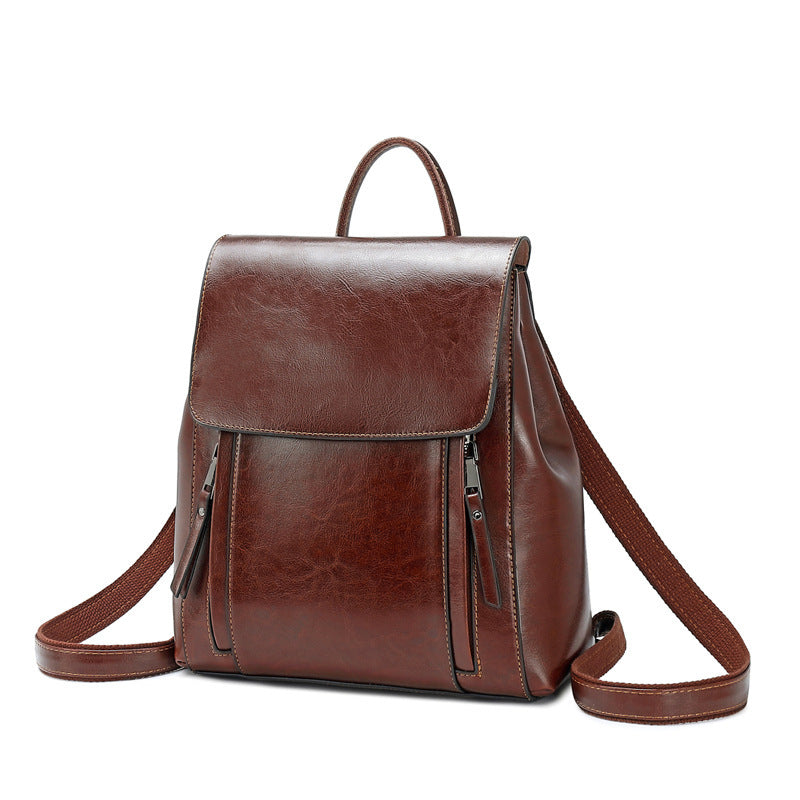 Reveloire® oiled finish leather backpack