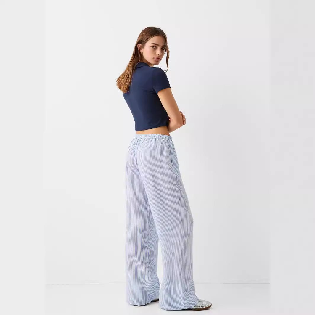 Pantalon Révélation Azure en cotton avec taille élastique - Reveloire